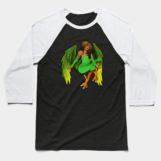 Harpy Baseball T-Shirt by Modern Medieval Design